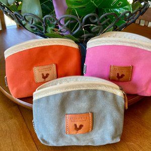 Meanwhile Back On The Farm Waxed Canvas Makeup Bags *ALL 3 BAGS IN ONE SALE*